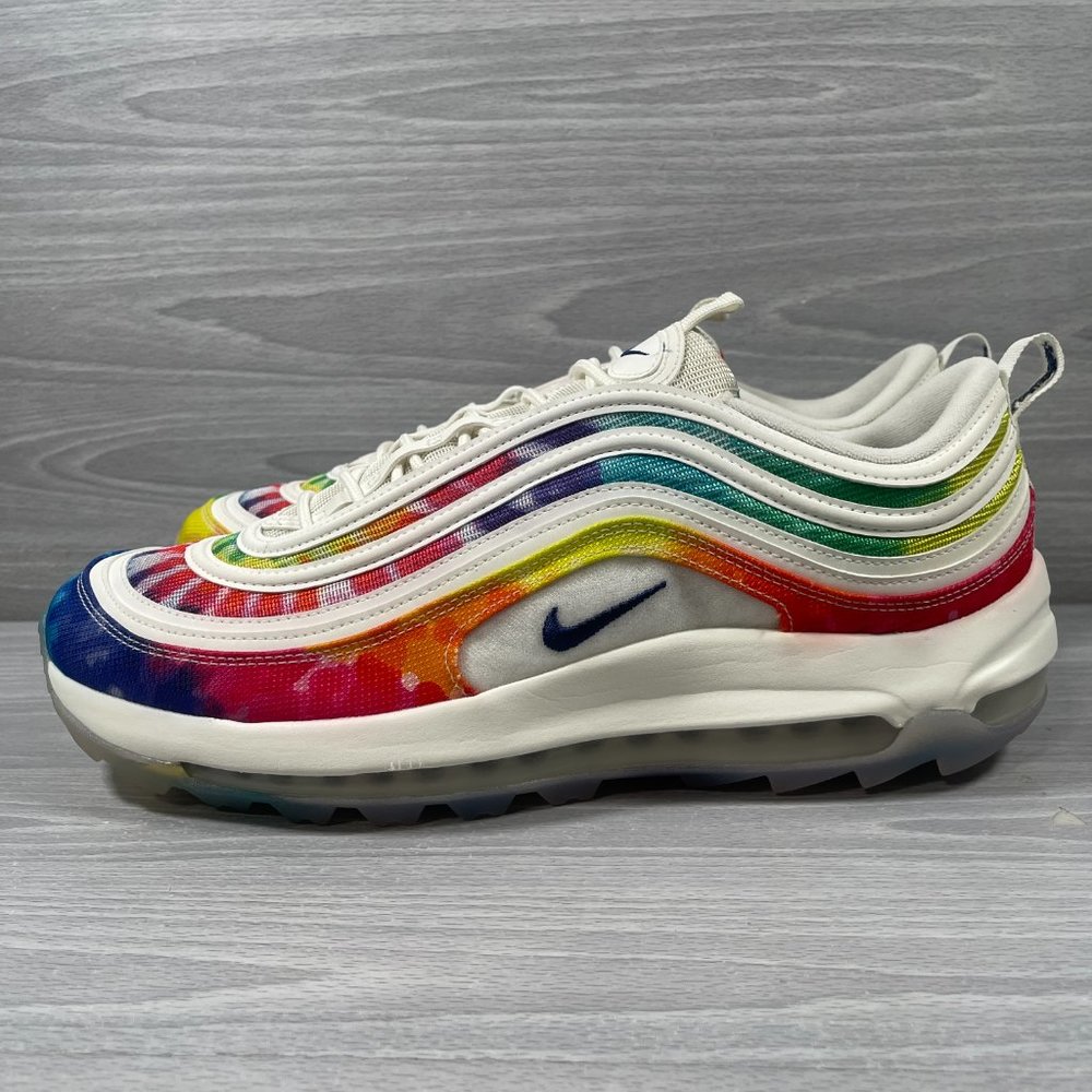 Nike Air Max 97 G NRG Tie-Dye Nike Golf Shoe Mens Size 14 w/ Box Clean CK1219-10